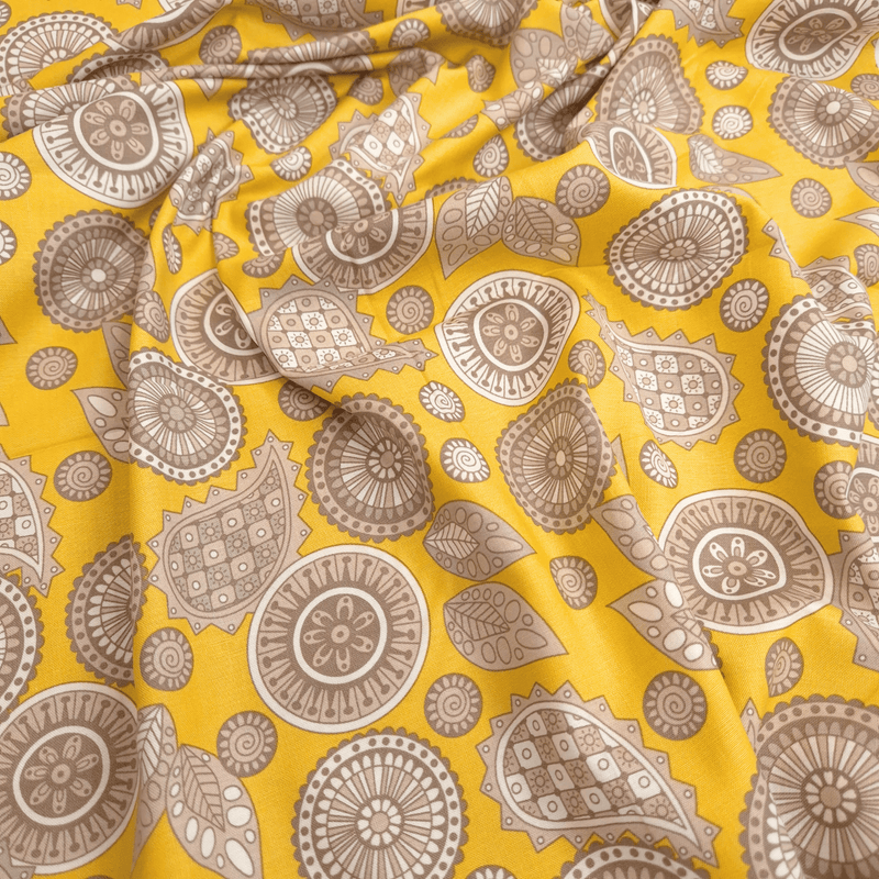 Cotone Americano H 110 cm - MANDALA SENAPE