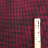 Tessuto Cotone H 110 cm - MINI QUADRETTO BORDEAUX/NERO