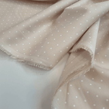 Piquet de coton H 150 cm - POINT BEIGE
