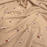 Jersey di Cotone H 150 cm - VOLPINE/BEIGE