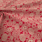 Rohbaumwolle H 280 cm - ROSA BLUMEN