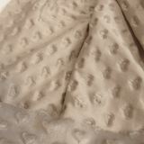 Minky H 150 cm - CUORI TORTORA