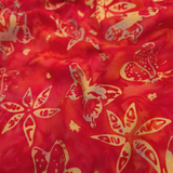 Cotone Americano Batik H 110 cm - FIORI E FARFALLE
