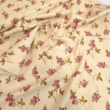 Cotone Americano H 110 cm - FIORELLINI ROSA ANTICO/PANNA