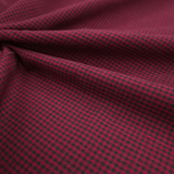 Tessuto Cotone H 110 cm - MINI QUADRETTO BORDEAUX/NERO