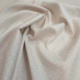 Piquet de coton H 150 cm - POINT BEIGE