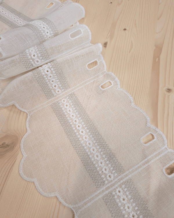 Mantovana H 20 cm - RICAMO GRIGIO