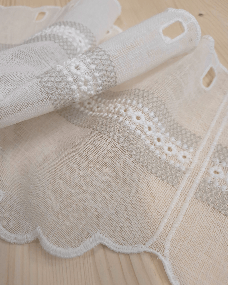 Mantovana H 20 cm - RICAMO GRIGIO