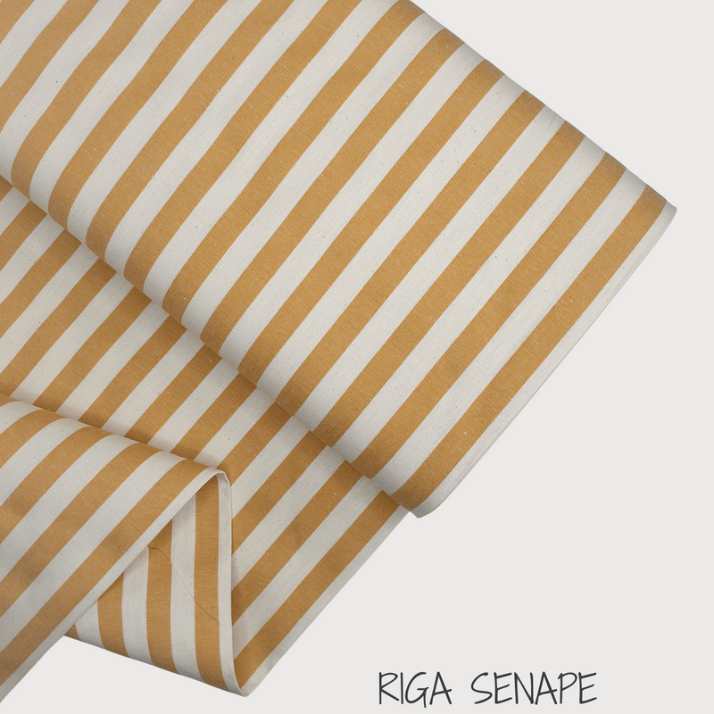 Collezione "Riga, quadretto e unito" H 180 cm - SENAPE