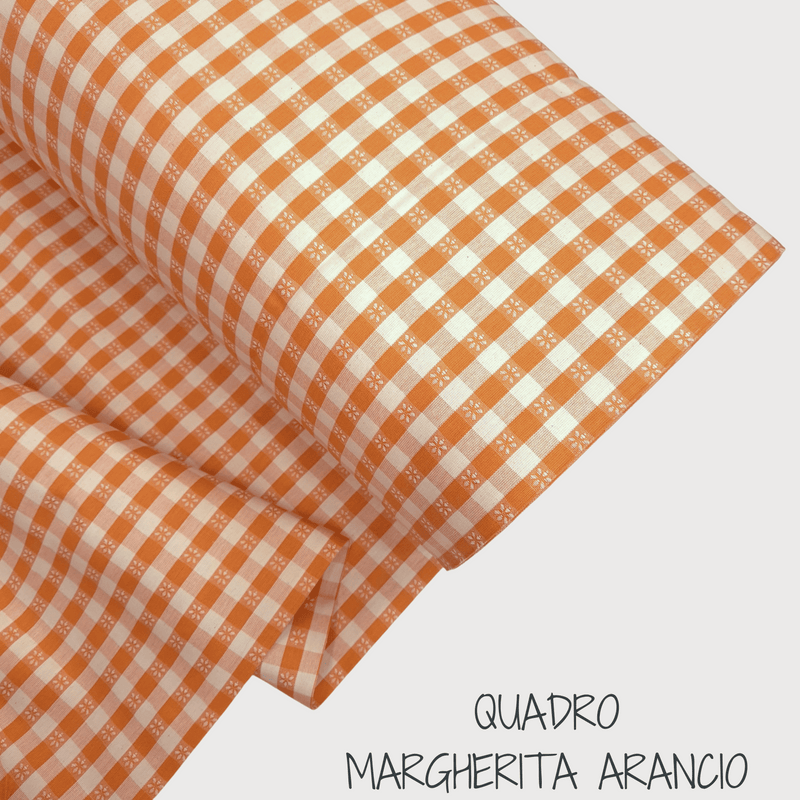 Collezione "Riga, quadretto e unito" H 180 cm  - ARANCIO