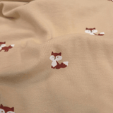 Jersey di Cotone H 150 cm - VOLPINE/BEIGE
