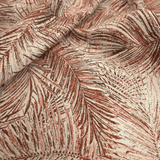 Tessuto Arredo Jacquard H 140 cm - FOLIAGE SALMONE/LUREX ORO
