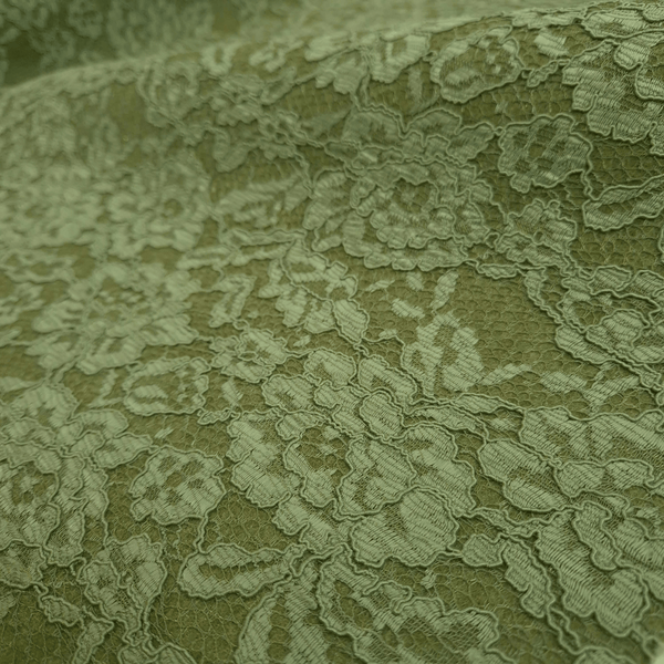 Feltro Lana con Pizzo H 135 cm - VERDE MUSCHIO