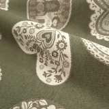 Tessuto Arredo Gobelin H 280 cm - CUORI VERDE MUSCHIO
