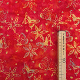Cotone Americano Batik H 110 cm - FIORI E FARFALLE