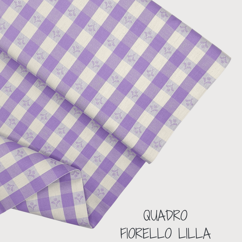 Collezione "Riga, quadretto e unito" H 180 cm - LILLA