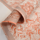 Tissu d'ameublement Jacquard H 140 cm - FUCHSIA HEXAGON STAR