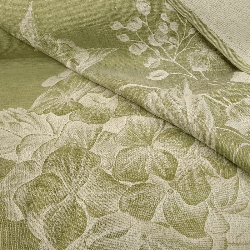 Tovagliato Fiandra in Misto Lino H 180 cm - ORTENSIE VERDE