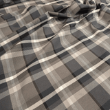 Tessuto Arredo M. Cotone H 280 cm - QUADRO NERO/GRIGIO