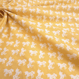 Coton Enfant - Licornes blanc/jaune - coupe minimum ou multiples de 25 x 290 cm