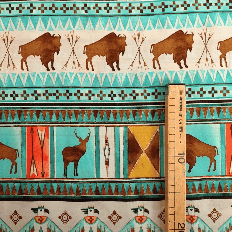 Cotone Americano H 110 cm - FANTASIA NATIVI AMERICANI