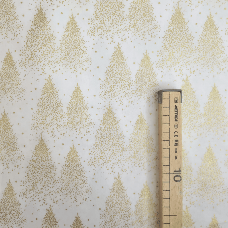 Cotone Natale H 140 cm - ABETI/BIANCO LATTE