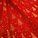Coton de Noël - FOND BLEU HOUX - coupe minimum ou multiples de 25 x 140 cm