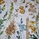 Misto cotone con stampa digitale H 280 cm - FIORI ACQUERELLO AUTUNNO