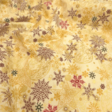 Cotone Americano H 110 cm - COORDINATO PANNA, VERDE E BORDEAUX/ORO