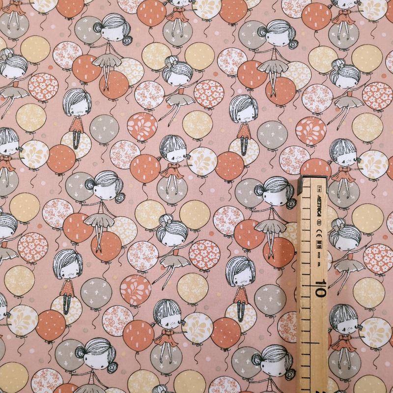 Tessuto Cotone H 140 cm - BIMBA E PALLONCINI