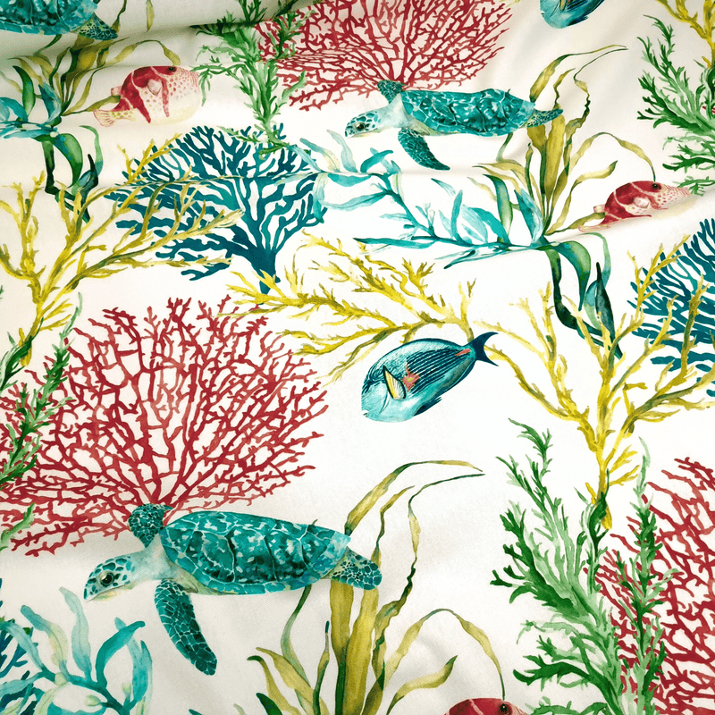 Cotone Fondo Panama Digital H 140 cm - BARRIERA CORALLINA