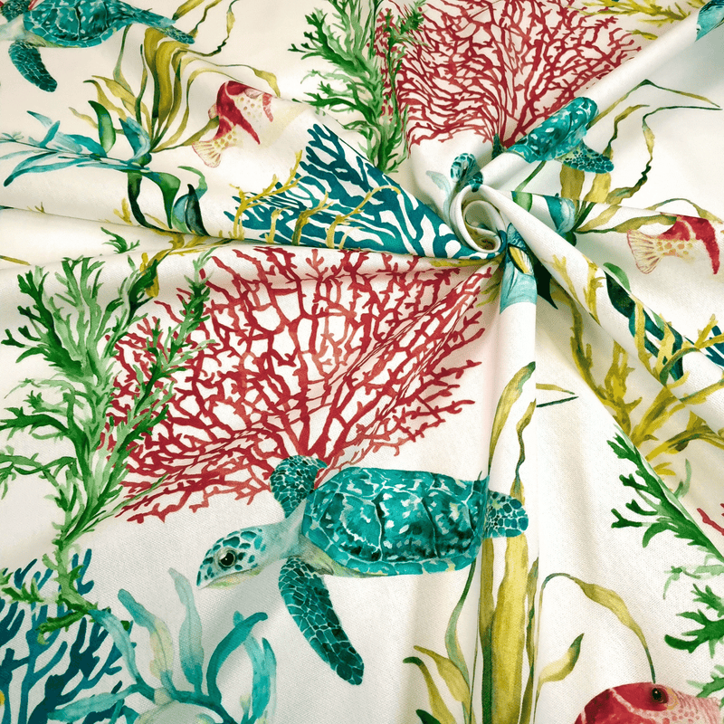 Cotone Fondo Panama Digital H 140 cm - BARRIERA CORALLINA