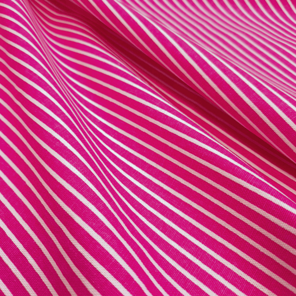 Cotone Fondo Panama H 280 cm - RIGHE BIANCHE FONDO FUXIA