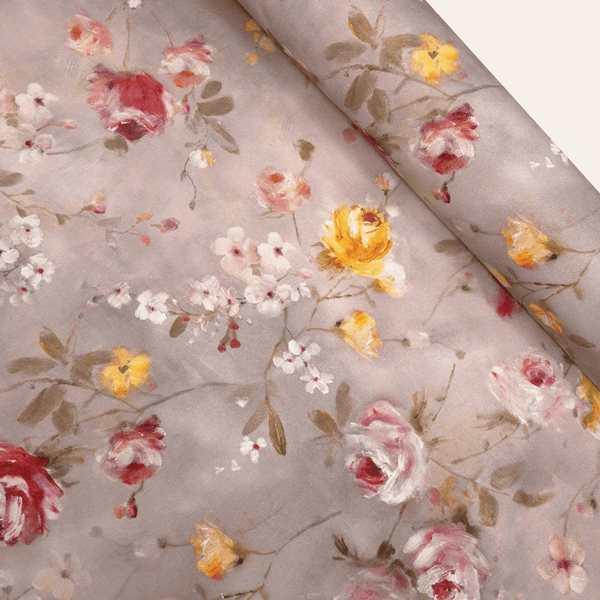 Cotone Fondo Panama Digital H 285 cm - DIPINTO DI ROSE