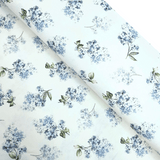 Cotone Fondo Panama Digital H 280 cm - ORTENSIE AZZURRO