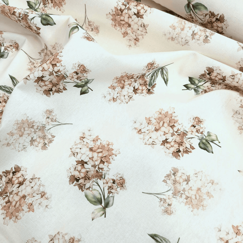 Cotone Fondo Panama Digital H 280 cm - ORTENSIE BEIGE