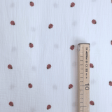Mussola di Cotone Doppia Garza H 140 cm - COCCINELLE/LATTE