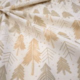 Tessuto Arredo Jacquard H 140 cm - BOSCO NORDICO/LUREX ORO