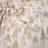 Tessuto Arredo Jacquard H 140 cm - BOSCO NORDICO/LUREX ORO