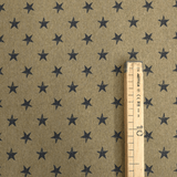 Gebürstetes Sweatshirt – ARMY GREEN/BLUE STARS – Mindestschnitt oder Vielfaches von 25 x 150 cm