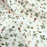 Cotone Fondo Panama Digital H 280 cm - ROSE E FIORELLINI BEIGE