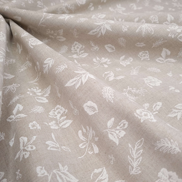 Misto Cotone Fondo Grezzo H 280 cm Trama Fitta - FIORELLINI DI CAMPO