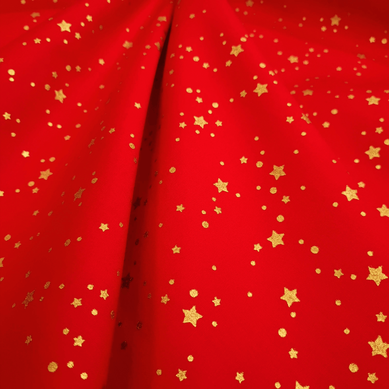 Coton de Noël - FANTAISIE DE NOËL FOND BLEU NUIT - coupe minimum ou multiples de 25 x 140 cm