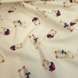 Piquet millerighe H 150 cm - COORDINATO ORSETTO CON CUORE BLU
