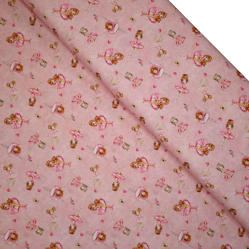 Tessuto Cotone Digital H 150 cm - BALLERINE