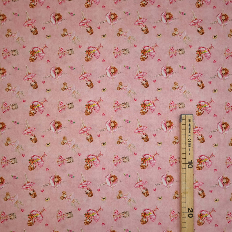 Tessuto Cotone Digital H 150 cm - BALLERINE