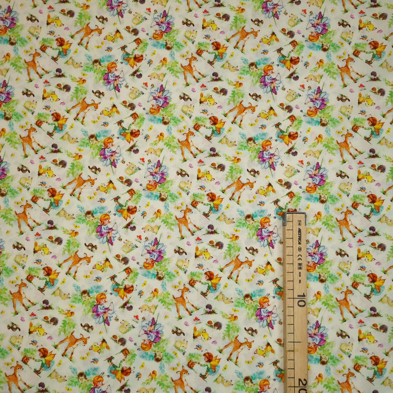 Tessuto Cotone Digital H 150 cm - FATE DEL BOSCO