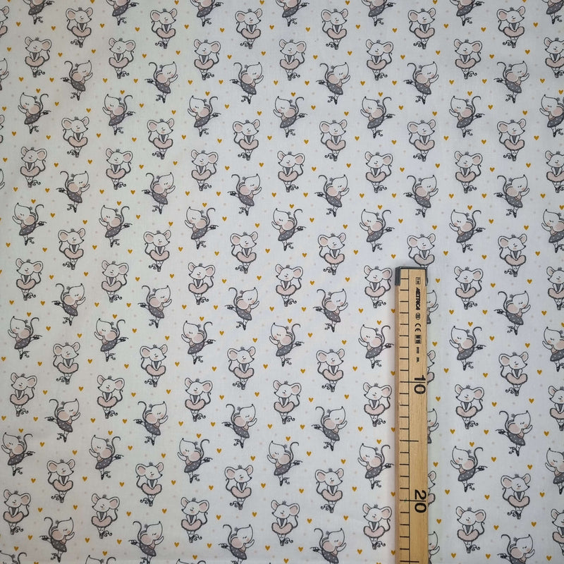 Tessuto Cotone H 140 cm - TOPOLINE BALLERINE