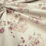 Rohbaumwolle H 280 cm - ROSA BLUMEN