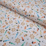 Cotone Americano H 110 cm - PIRATERIA/GRIGIO